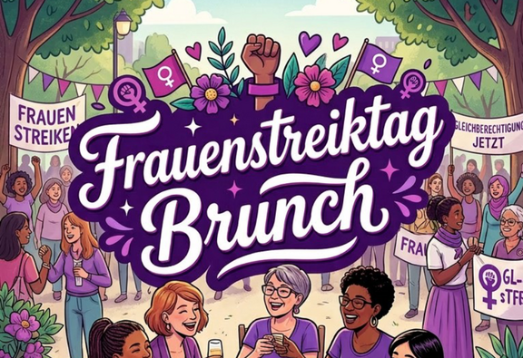 Flyer für den Brunch am Frauenstreiktag 2026 in Thun